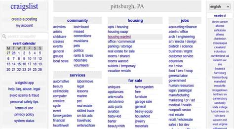 craigslist and pittsburgh